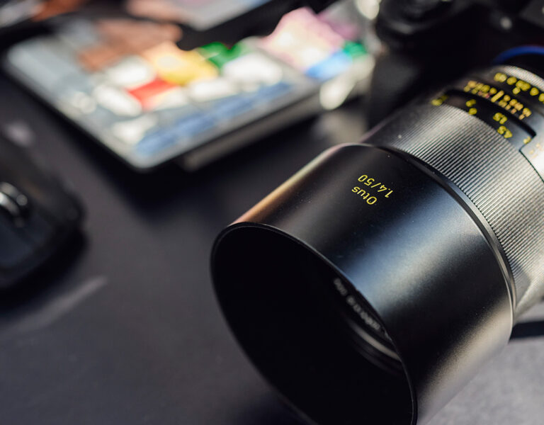 A camera on a table